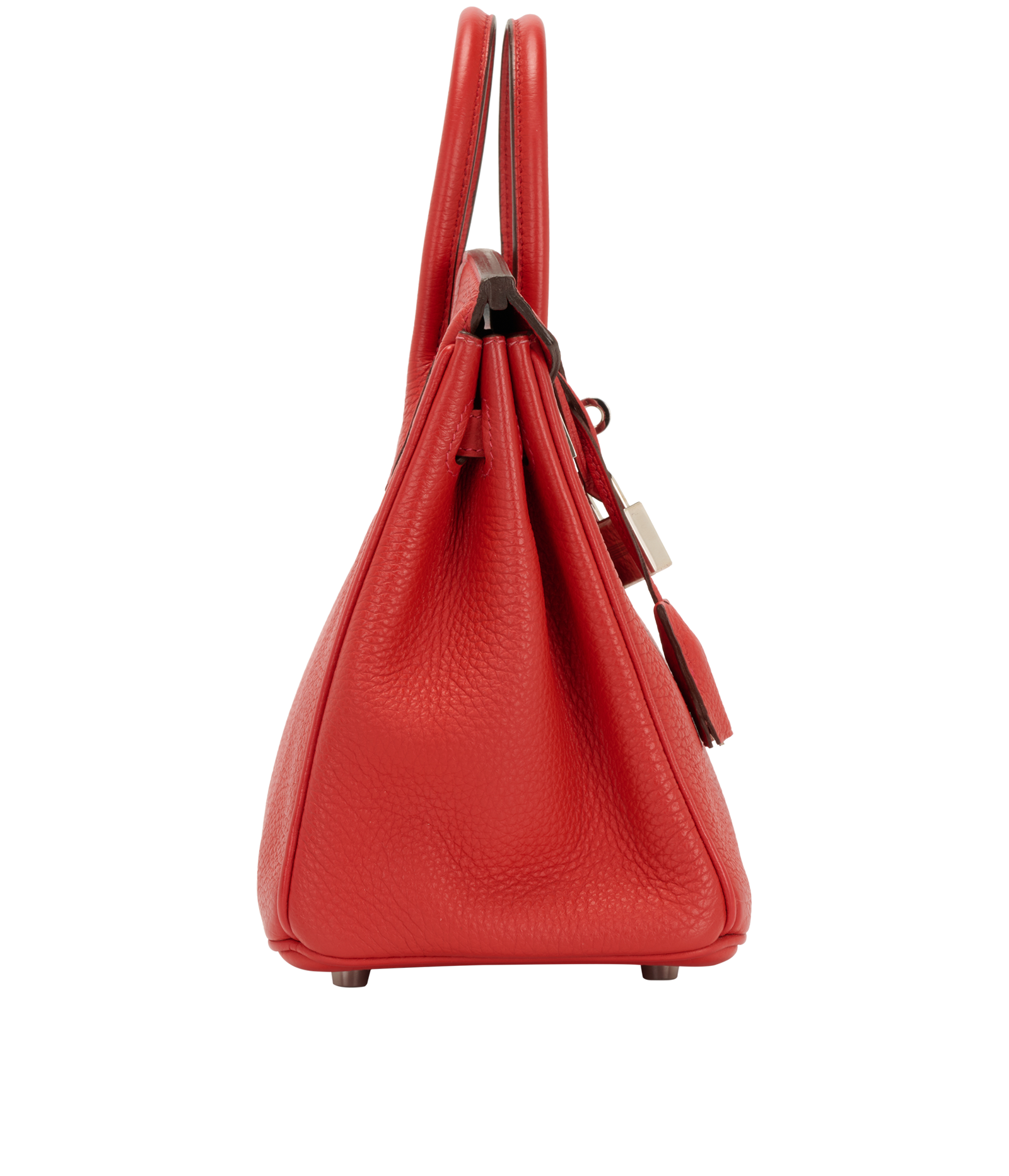 Birkin 25 In Togo Vermillon, &pound;14,000, Handbags, Red, Leather, Side view